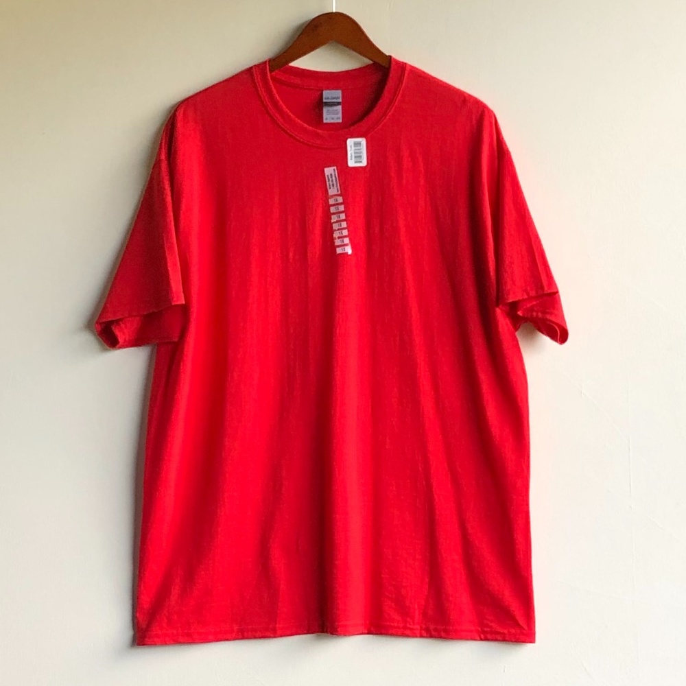 Gildan Short Sleeve Tee Red XL New Patriotic Sports Holiday